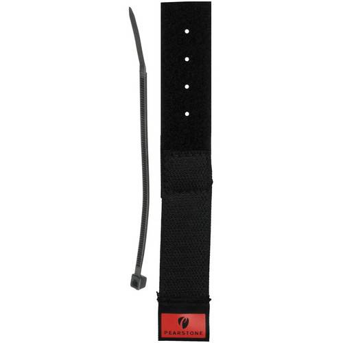Pearstone 1 x 6" Touch Fastener Cable Straps (Black, 10-Pack)