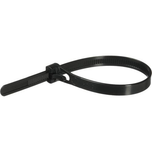 Pearstone Reusable Plastic Cable Ties (Black, 8", 20-Pack)