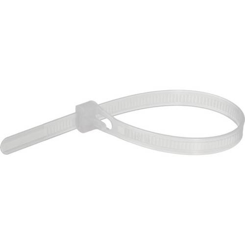 Pearstone Reusable Plastic Cable Ties (Clear, 8", 20-Pack)