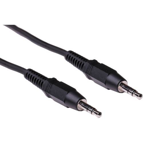 Pearstone Stereo Mini Male to Stereo Mini Male Cable (Black, 6')