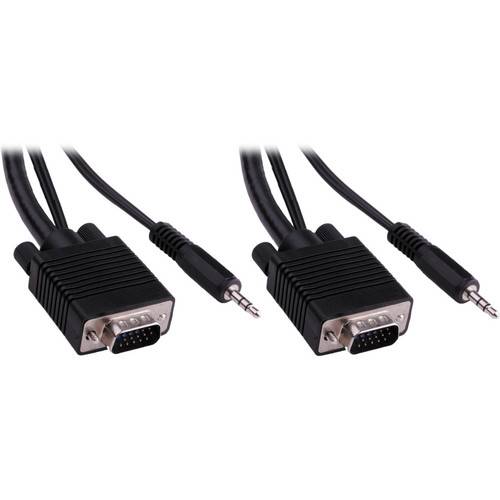 Pearstone Standard VGA Male to VGA Male Cable with 3.5mm Stereo Audio (15')