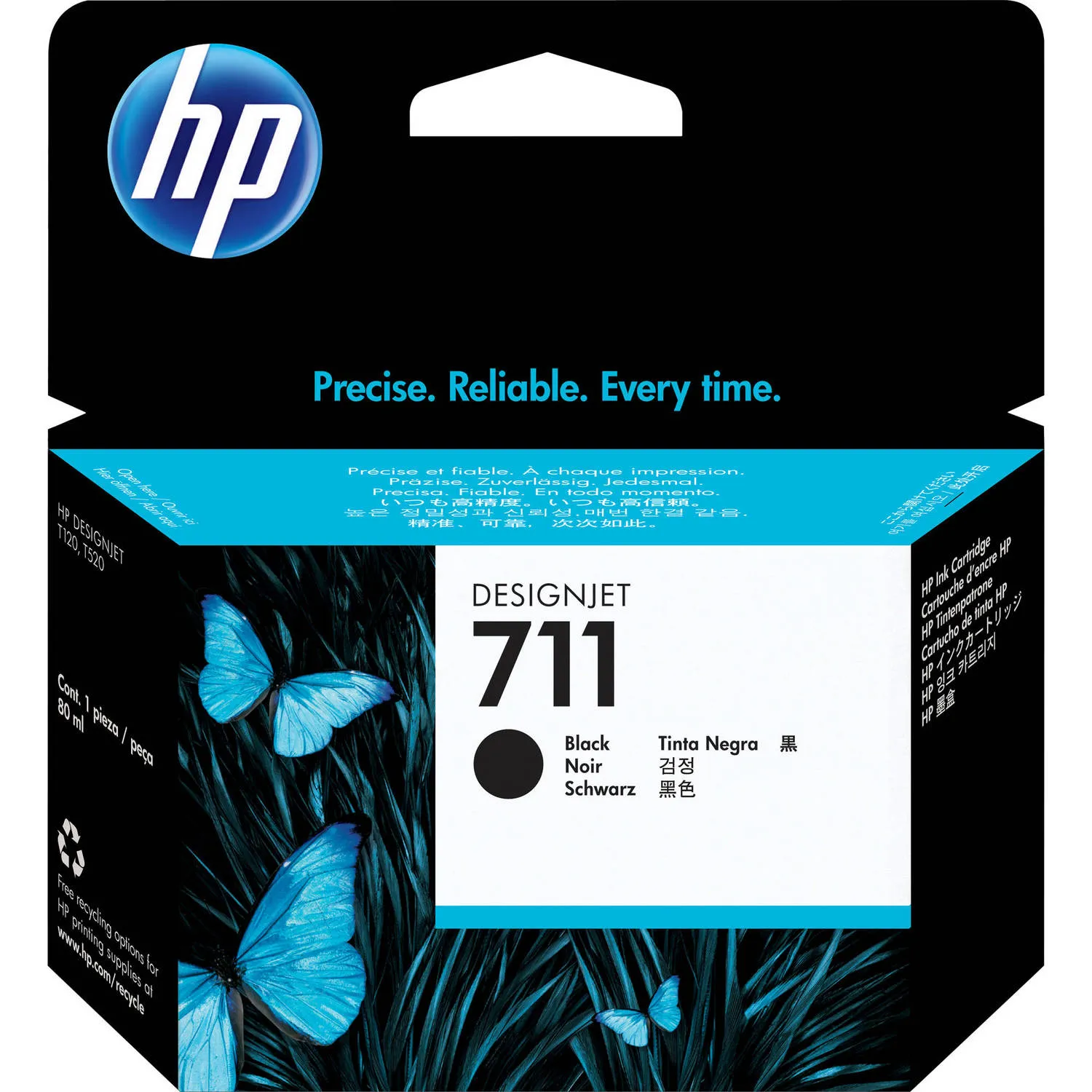 HP 711 Black Ink Cartridge (80mL)