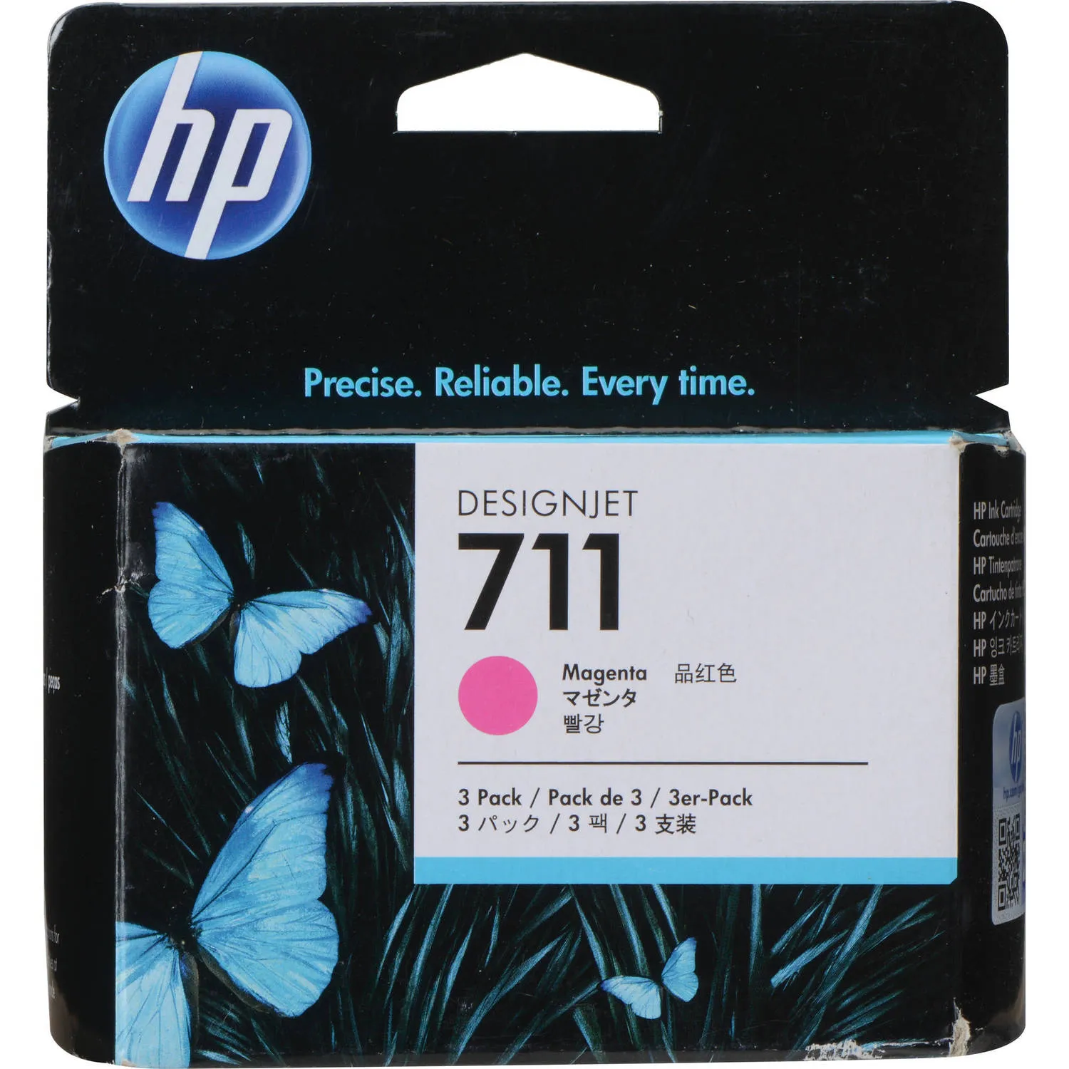 HP 711 Magenta Ink Cartridge (29mL, 3-Pack)