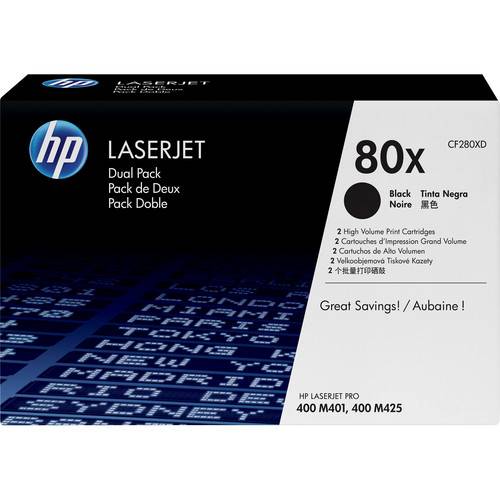 HP 80X LaserJet Black Toner Cartridge Dual Pack