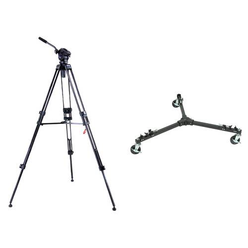 Acebil I-605DX Prosumer Video Tripod Kit with D1 Dolly