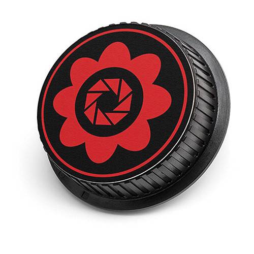 LenzBuddy Flower Rear Lens Cap for Canon (Red)