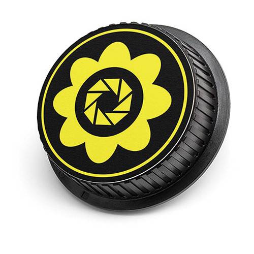 LenzBuddy Flower Rear Lens Cap for Canon (Yellow)