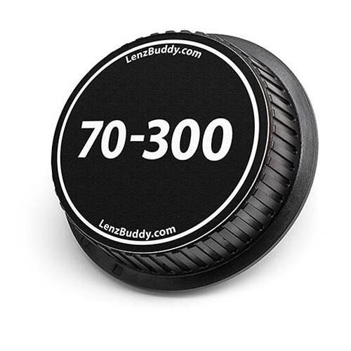 LenzBuddy 70-300mm Rear Lens Cap (Black & White)