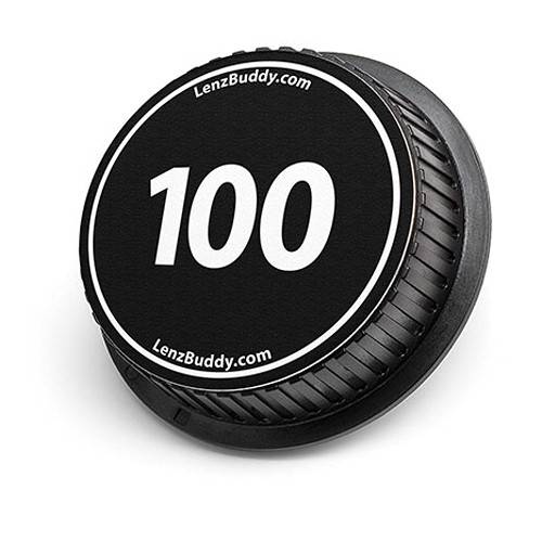 LenzBuddy 100mm Rear Lens Cap (Black & White)