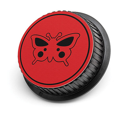 LenzBuddy Butterfly Rear Lens Cap for Nikon Cameras (Red)