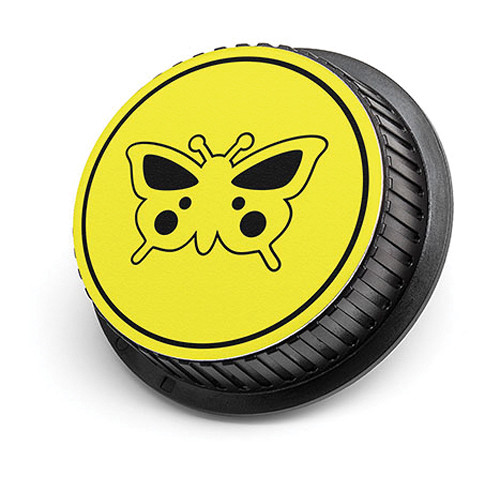 LenzBuddy Butterfly Rear Lens Cap for Nikon Cameras (Yellow)
