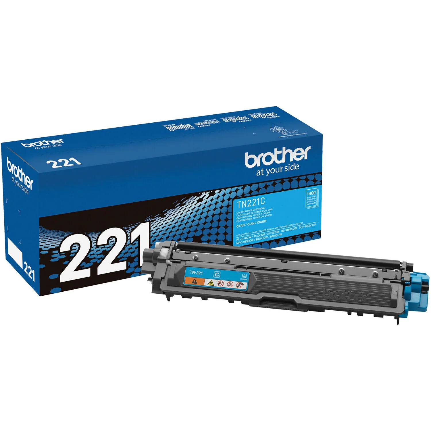 Brother TN221C Standard Yield Cyan Toner Cartridge