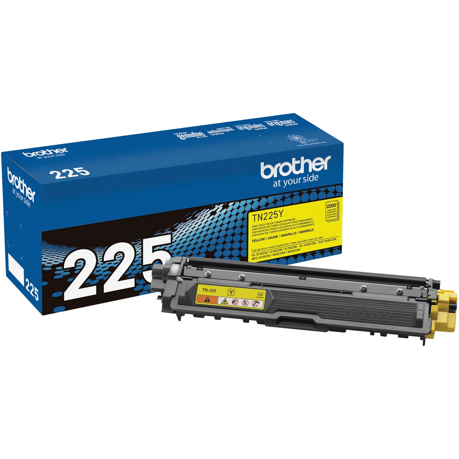 Brother TN225Y High Yield Yellow Toner Cartridge